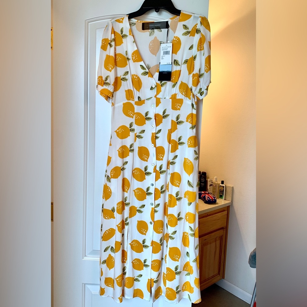 Lemon Print Summer Dress